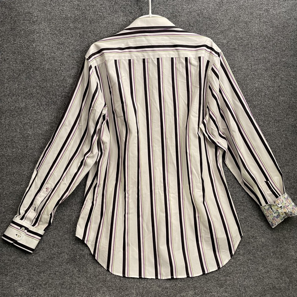 Robert Graham Dress Shirt Men's Sz XL Classic Fit Button Up Long Sleeve Striped - Picture 6 of 14